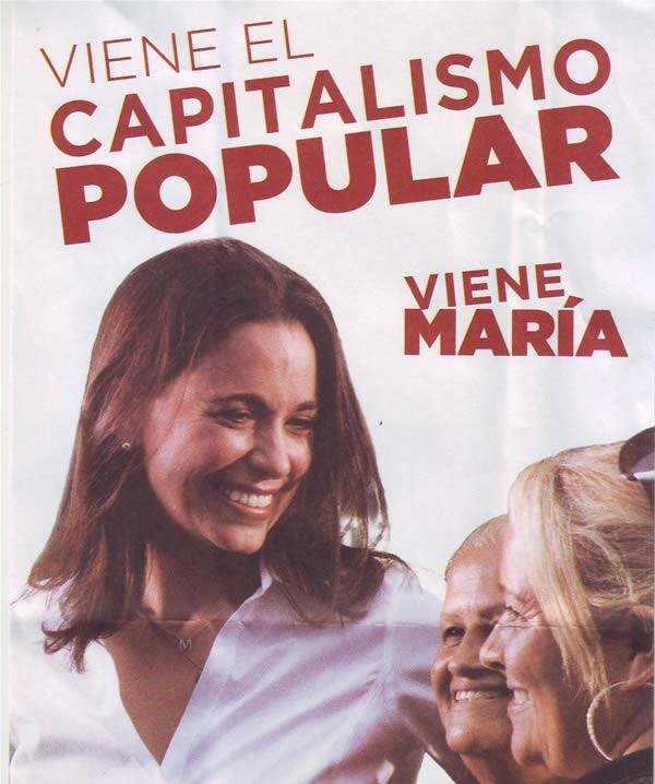 Chávez satanizó a tal punto el capitalismo en Venezuela, que hasta la misma oposición se cohibía de hablar de capitalismo. 

María Corina fue la única que desde sus inicios dijo que el socialismo es un fracaso y que la única salida al progeso era el capitalismo. 

👏👏👏