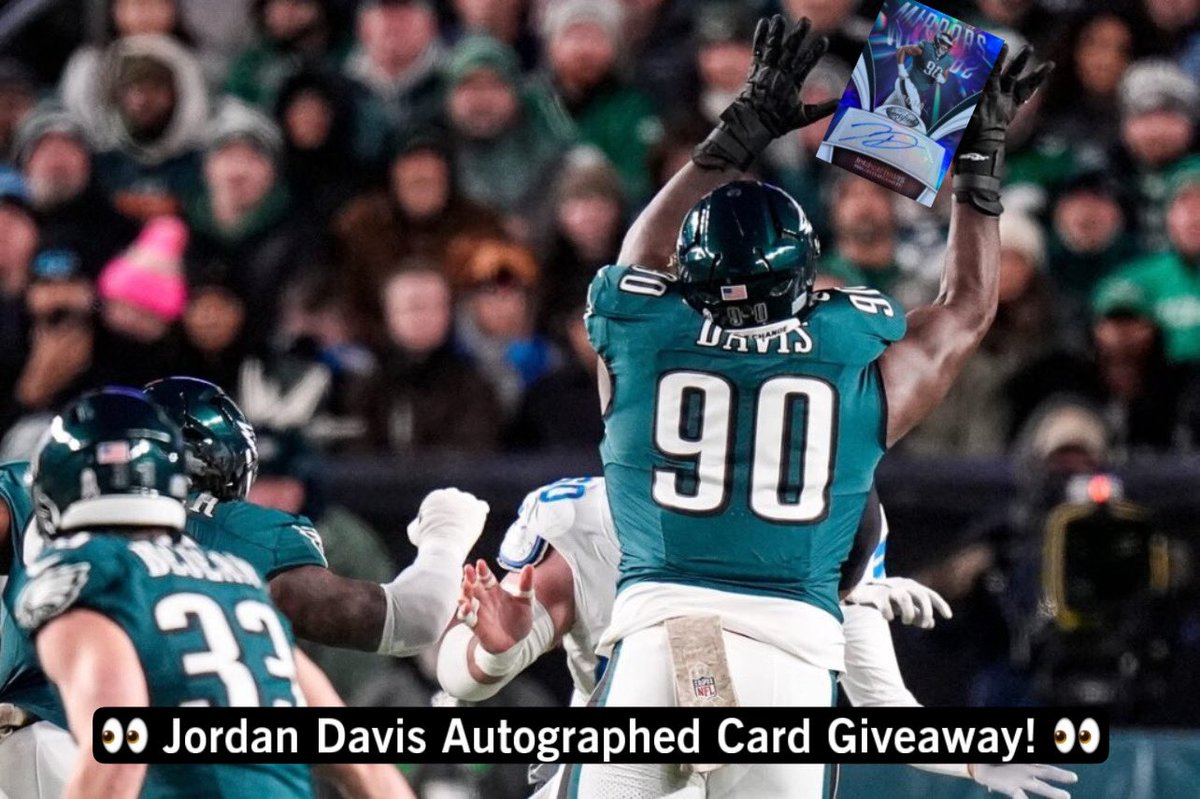 DiBonaNFL's tweet image. 🚨 JORDAN DAVIS AUTO GIVEAWAY! 🚨

The only way to get ready for the big game is with a Jordan Davis autographed card giveaway! 👀

Here’s how to enter:

1) Follow @DiBonaNFL
2) Tag someone in a reply
3) Like and retweet this tweet

Winner selected on January 12th!