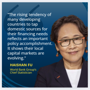 WorldBankGroup's tweet photo. .@FuHaishan: Many developing countries are turning to domestic creditors as external financing shrinks—but this comes with risks: it can crowd out lending to businesses and increase refinancing costs through shorter-term debt.

➡️ Download the International Debt Report 2025 for the latest data and policy insights: https://t.co/gc1t2SlHaD