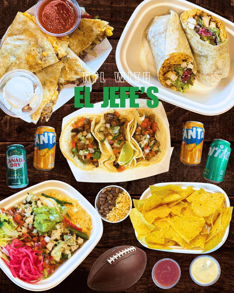 Soooo much food for $64? That's right 🤤 Choose #NoFussFeasts with El Jefe's this NFL season!

#MealFeature - Family meal of 4 for $64.

#NFL #NFLPlayoffs #NFLSeason #NFL2026 #NFLFood #MexicanFood #FoodLovers #Foodies #ElJefes #ElJefesTaqueria