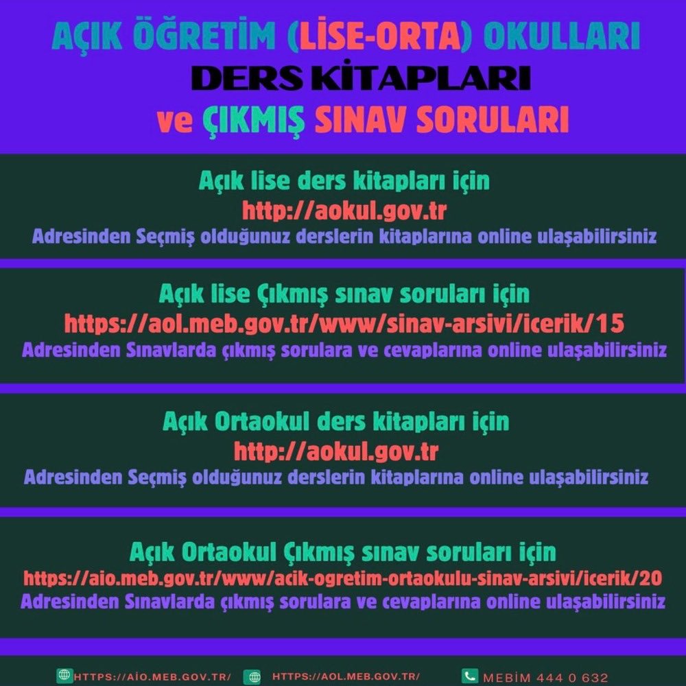 Midyathem's tweet photo. Açık Ortaokul ve Açıklise kayıtları başlamıştır. https://t.co/RO6HAoaSLL