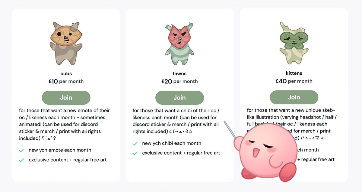 new ko-fi membership tiers 🌿
thank you to everyone who has continued to support my work — i'm excited to offer more options for affordable art!