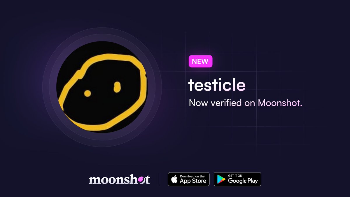 testicle ($testicle) is now verified on Moonshot.