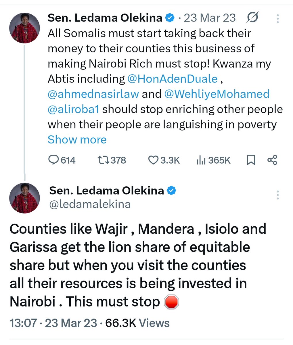 <a href="/ledamalekina/">Sen. Ledama Olekina</a> Lakini bro unakuanga fala na staki kkuficha. A man who doesn't stand for anything is even dangerous to himself. Was this one you?
