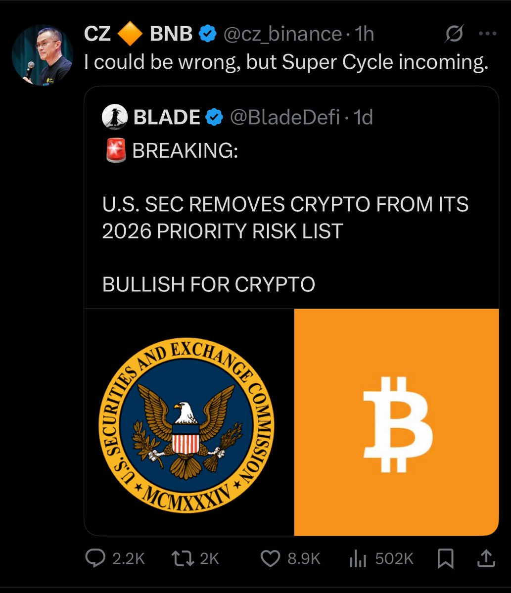 Binance Super Cycle INCOMING <a href="/cz_binance/">CZ 🔶 BNB</a>