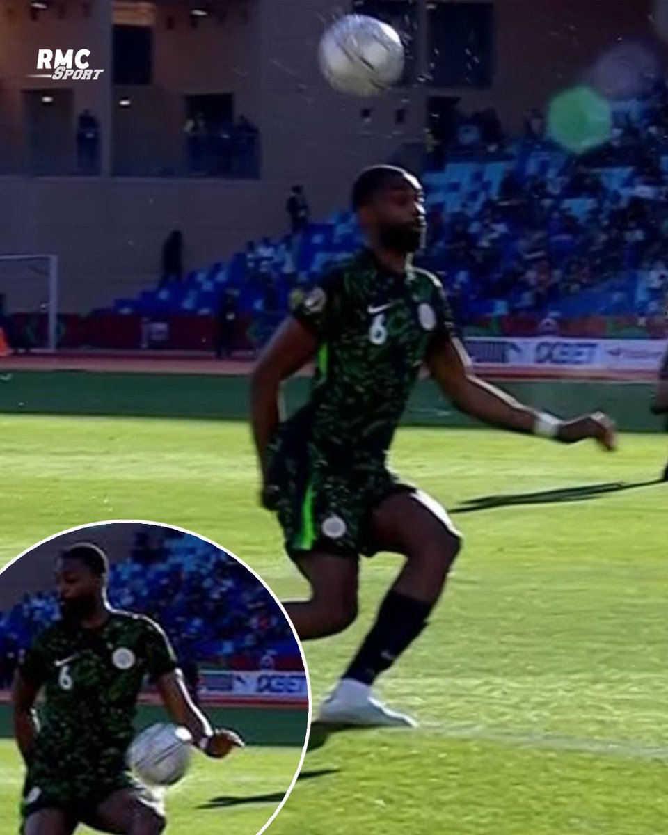 RMCsport's tweet image. L'Algérie aurait pu obtenir un penalty face au Nigeria dans son quart de finale de la CAN 2025. Mais une main pourtant évidente de Junior Ajayi n'a pas été sanctionnée. 
rmcsport.bfmtv.com/football/coupe…