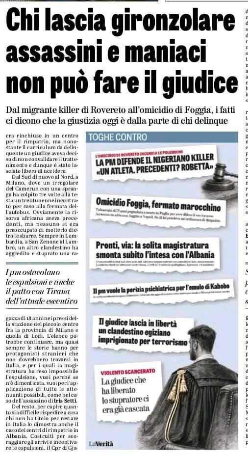 itsmeback_'s tweet image. "Chi lascia gironzolare assassini e maniaci non può fare il giudice".