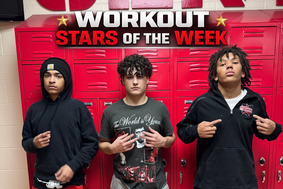 CoachTyrisDiehl's tweet photo. ⭐ Workout Stars of the Week ⭐
Showed up. Put in work. Set the standard.

Be Different. Be Great. Be STARS.

#WorkoutStars #StarsFootball #EarnTheStar #2026SeasonLoading
#StarsStandard https://t.co/mV3f4YWpSI