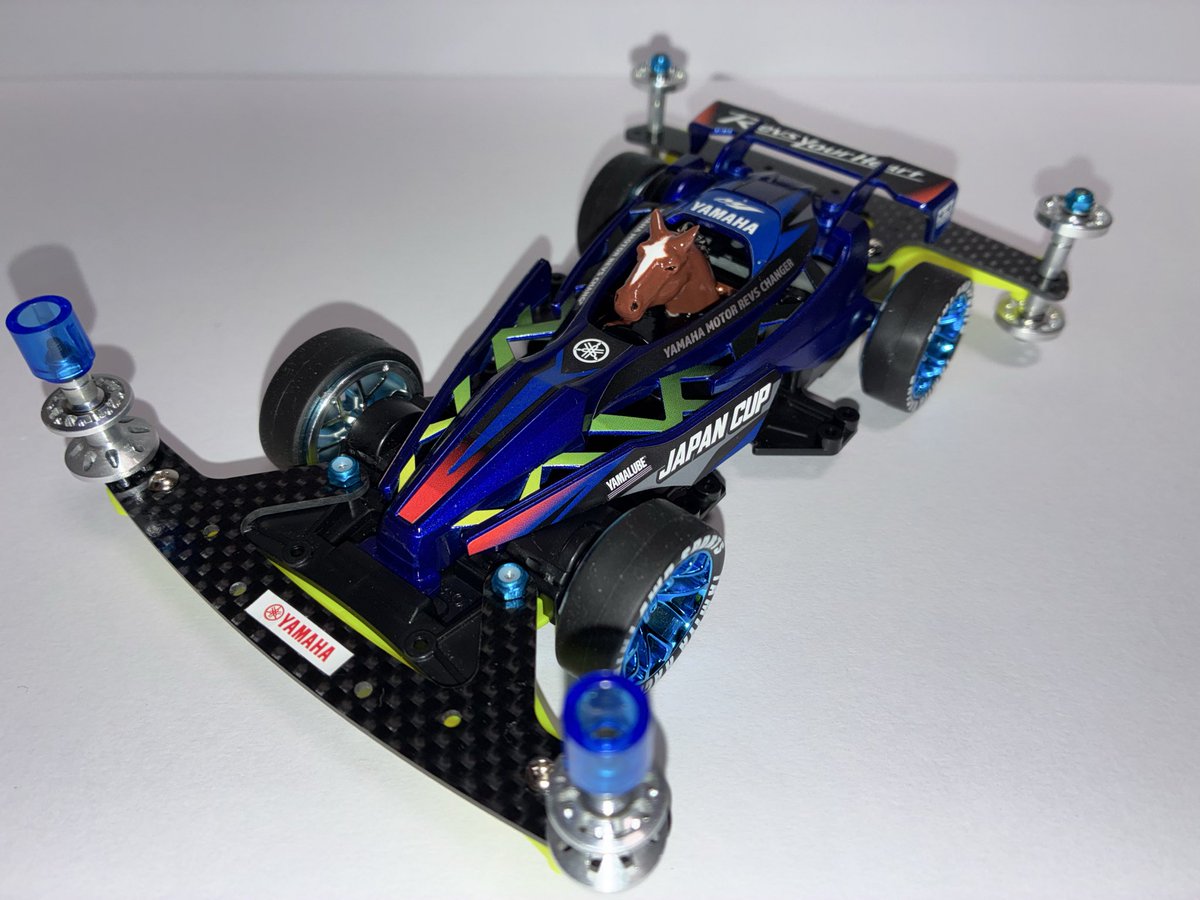 mini4tk's tweet image. 作品名: YAMAHA STALLION（スタリオン）

高性能なYAMAHAマシンに力強い馬がコンセプトです。
#新春コンデレ2026
#ウマ部門
#ミニ四駆
#タミヤ 
#YAMAHA