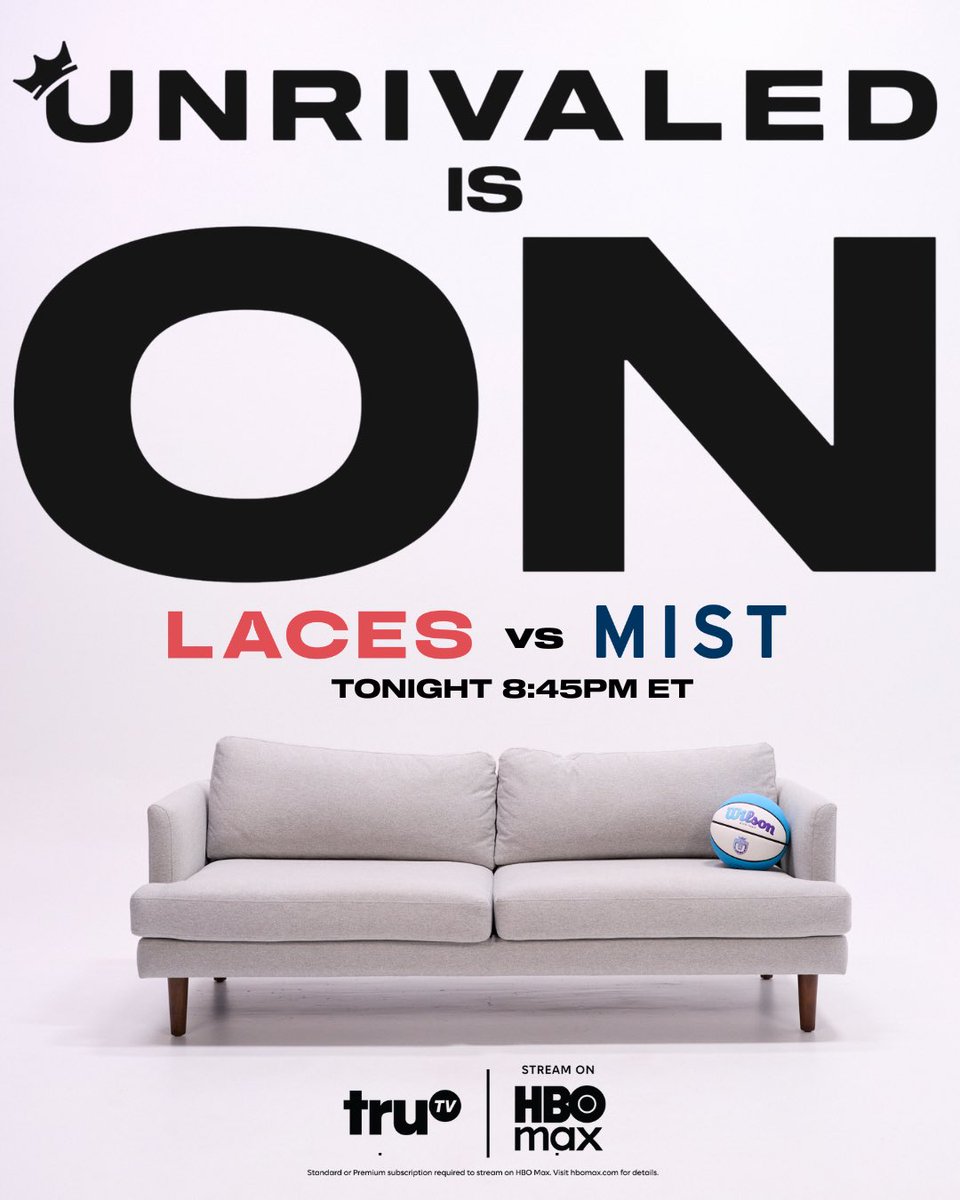 Unrivaledwbb's tweet image. You already know where to be. Unrivaled is ON.

Tipping off at 7:30pm ET on truTV and HBO Max. 🍿