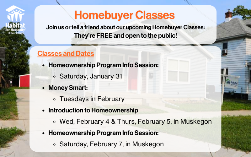 HabitatKent's tweet image. We have multiple Homebuyer Classes coming up! 🗓️

If you or someone you know is interested in homeownership, register for these classes today - they're FREE to attend!😄 See all class dates, information, and register at ow.ly/J9Lz50XU93O

#homeownership #classes #free