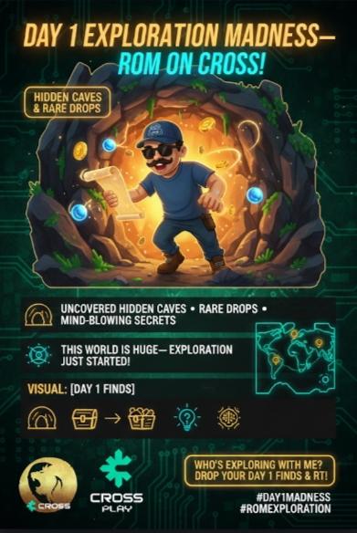 DAY 1 EXPLORATION MADNESS! <a href="/ROMonCROSS/">ROM: Golden Age on CROSS</a> Day 1 logs: Uncovered hidden caves, rare drops &amp; mind-blowing secrets already! 

This world is HUGE! Who’s exploring with me? 

Drop YOUR Day 1 finds below &amp; RT! <a href="/crossplay_xyz/">CROSS PLAY⛏️</a>

#CROSS #CROSSPLAY #Yapping #ROM #GameChain