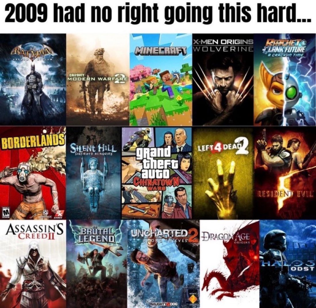 GamewithDave's tweet image. Do you agree 2009 was a great yeah?