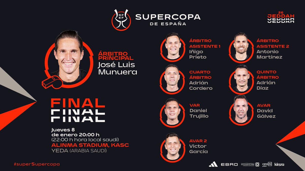XavierEstradaF1's tweet photo. Demà xiula Munuera Montero el Clàssic a la #supercopa 
@FCBarcelona @realmadrid 

Fa uns mesos es va saber que un àrbitre de Primera, amb contracte d’exclusivitat,
era soci d’una empresa privada anomenada Talentus Sports

Que el seu soci (ex-àrbitre)
treballava dins del futbol professional @LaLiga la RFEF i UEFA (i ara, per cert, al futbol grec)

Es va dir que s’investigaria.
Es va investigar ràpid 
Es va arxivar encara més ràpid, ja que l’investigador i l’investigat són de la mateixa casa @rfef 

I avui, quan gairebé ningú ho recorda…

Premi: el Clàssic 🤔 #Saudi_arabia