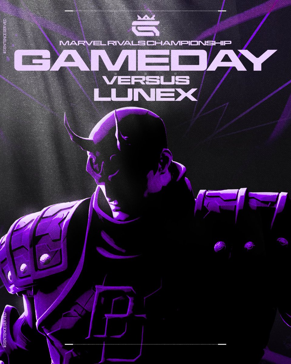 Judgement is coming.

GAME DAY vs <a href="/LuneXGG/">LuneX Gaming</a>  

#MarvelRivals | #MRC | #SentenceServed