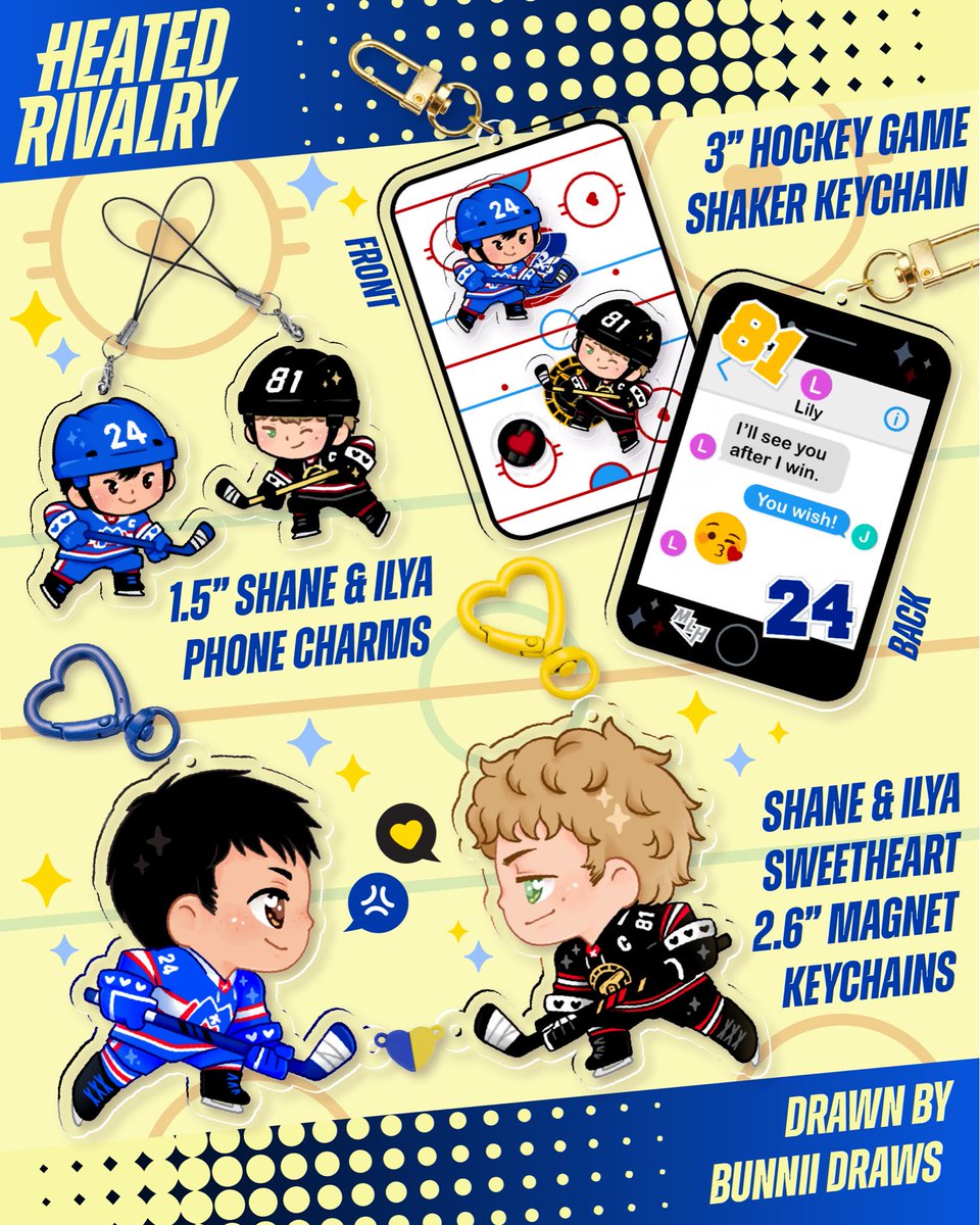 I never post on Twitter so you KNOW it’s serious. Some merch I’m planning and will have at my next market! More info coming up and on my insta 😚🏒 #hollanov #heatedrivalryfanart #heatedrivalry