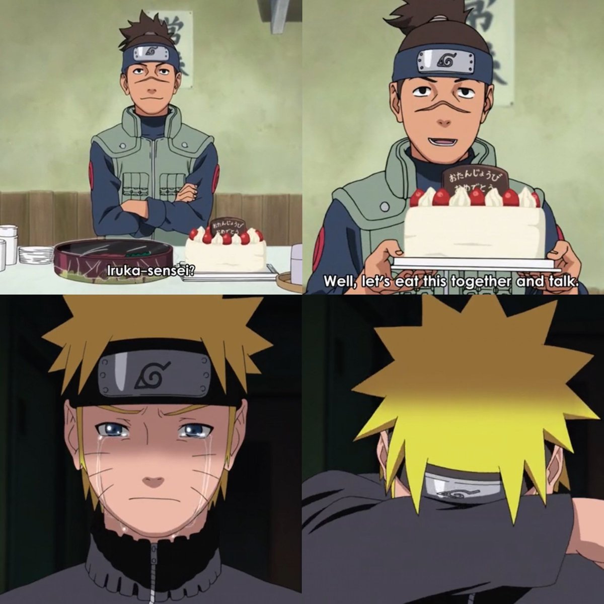 NarutoDaily_'s tweet image. Never forget when Iruka waited for Naruto at home to celebrate his birthday