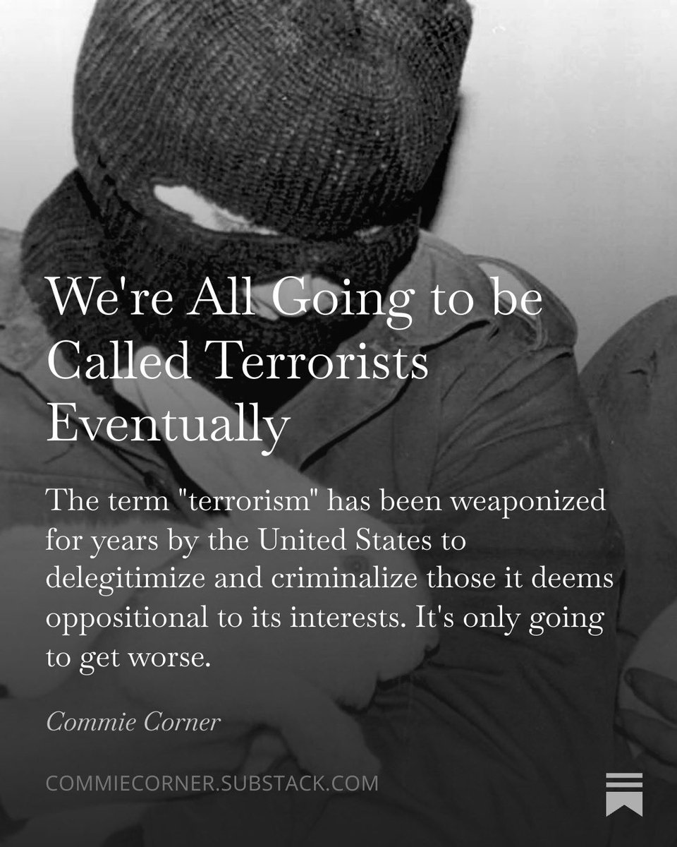 rekibeyya's tweet photo. The American abuse of the word Terrorism.

https://t.co/OrFMWn2PTL https://t.co/fLmJHeknON