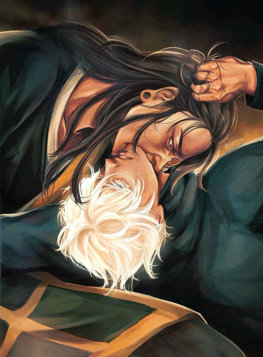 zeamayos's tweet image. another contribution, dante and virgil in hell #satosugu