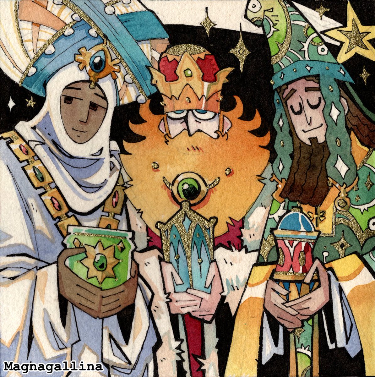 MagnaGallina's tweet image. The three Magi