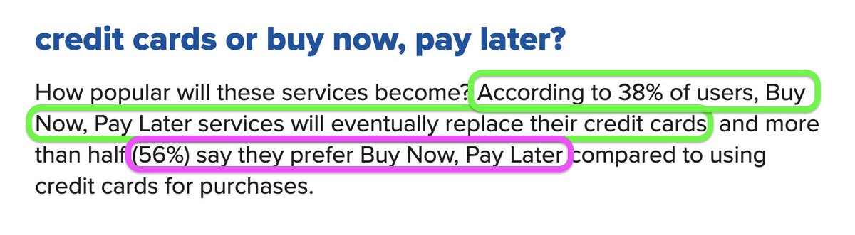 investingluc's tweet image. I was laying in bed last night thinking about the news regarding a 10% cap on credit card interest rates.

And there's a huge winner.

(but it’s not shorting $V or $MA like everyone’s screaming about)

It's the BNPL trade.

Why? If credit card issuers get forced into a 10% cap,…