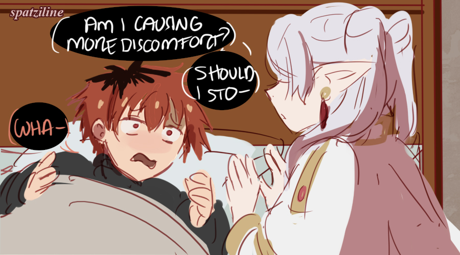 spatziline's tweet image. Frieren said she would do this for Stark too #frieren