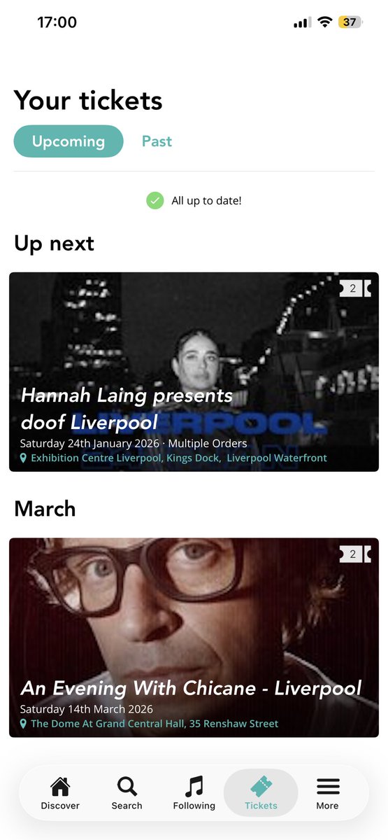 Selling 1 ticket for Hannah Laing presents doof Liverpool Saturday 24th January