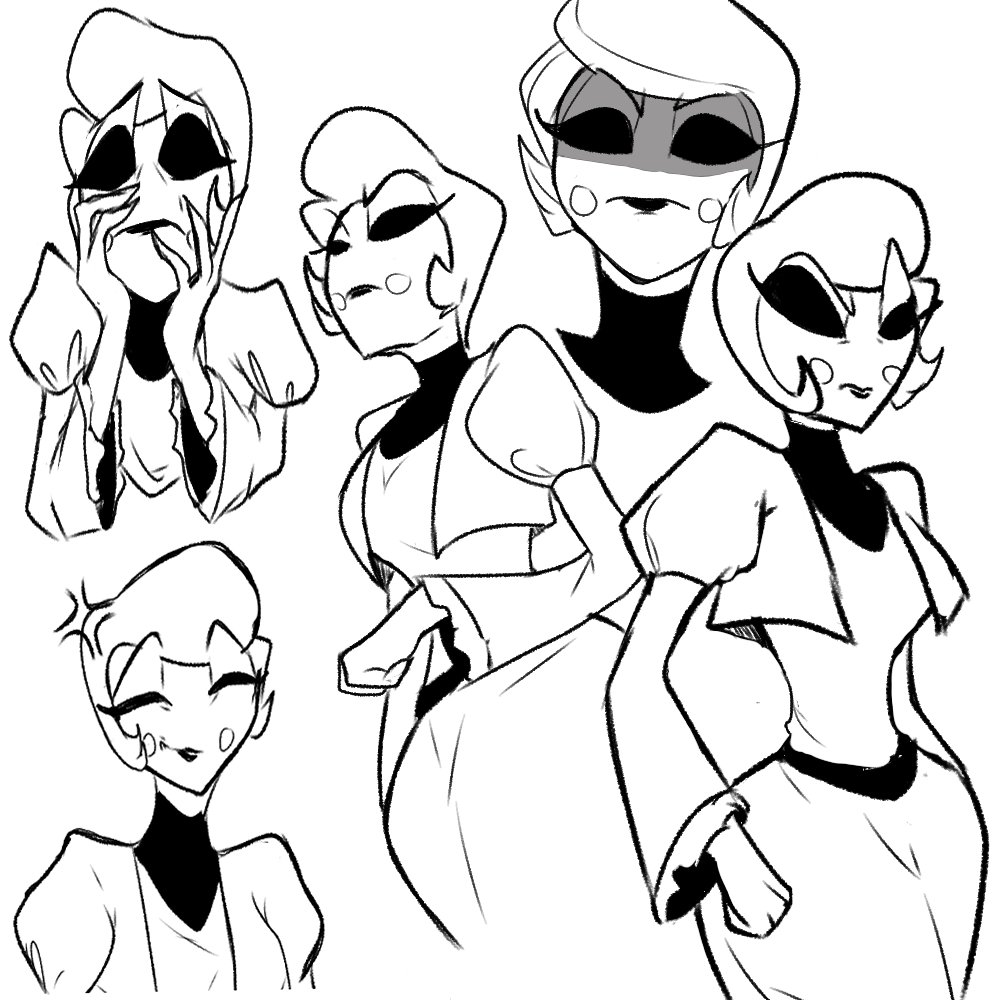 #HazbinHotelFanart
#HazbinHotelRosie 
Unpleasant expressions