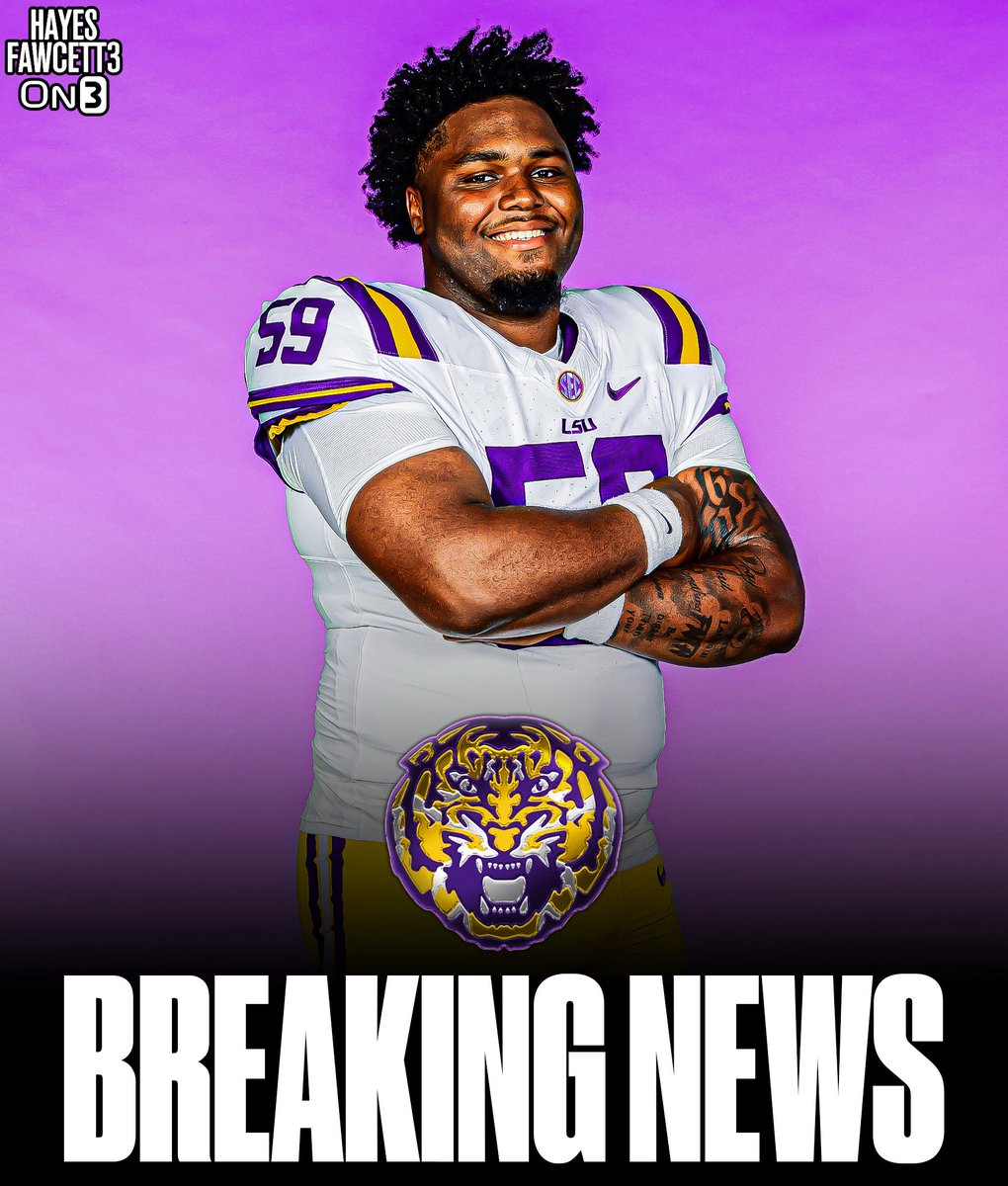 Hayesfawcett3's tweet image. BREAKING: LSU true freshman OL Tyler Miller plans to enter the @TransferPortal, source tells @On3sports

The 6’6 335 OL will have 4 years of eligibility left

Was ranked as a four-star recruit in the 2025 class (per On3)

on3.com/transfer-porta…