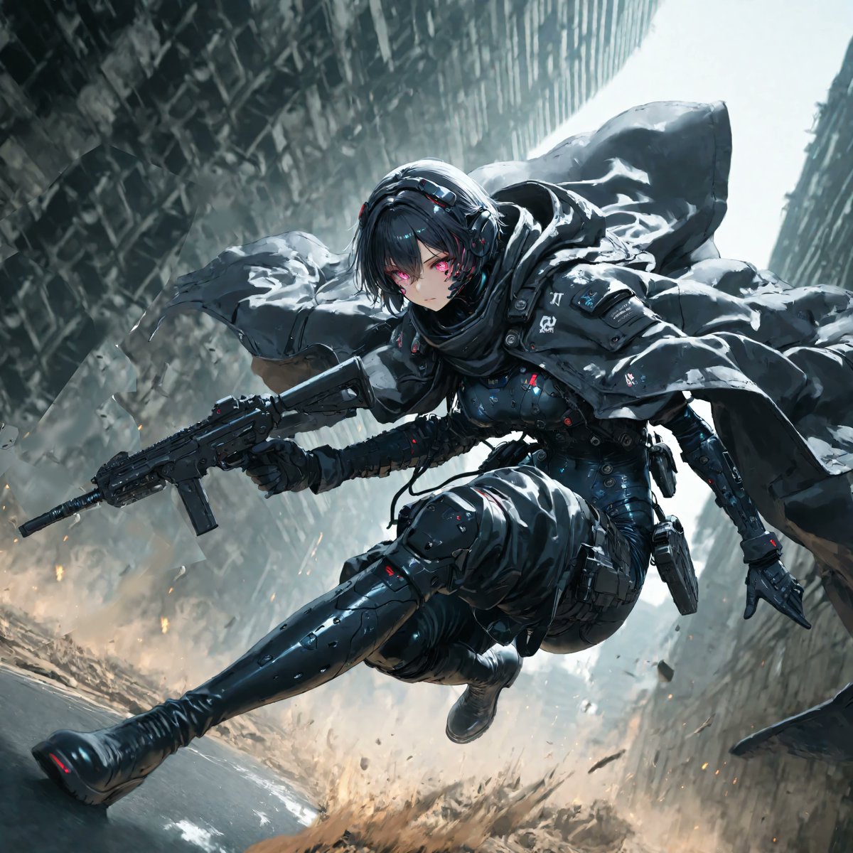 BluePilotSuit's tweet photo. 「全ての敵、確認。迎撃開始。」
"All enemies spotted. Commencing counterattack."

「最前線の端」
"Edge Of The Frontliner"

#EdgeOfTheFrontliner
#aiart #aiartwork #AI #AIイラスト #AIillustration 
#BluePilotSuit20260208 https://t.co/BUsZSarLEn