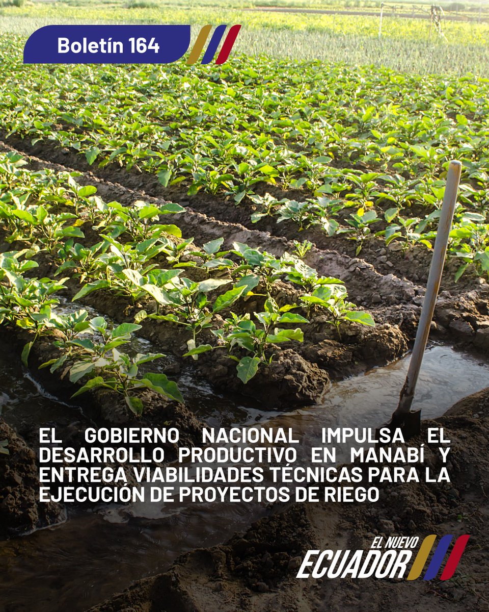 📍[BOLETÍN DE PRENSA]

🔹El viceministro del Agua, Freddy Muñoz, realizó la entrega de dos viabilidades técnicas e informes de Concordancia para la construcción de obras de riego en los cantones 24 de Mayo y Montecristi, en Manabí.

📌Más en▶️ acortar.link/nN8naH