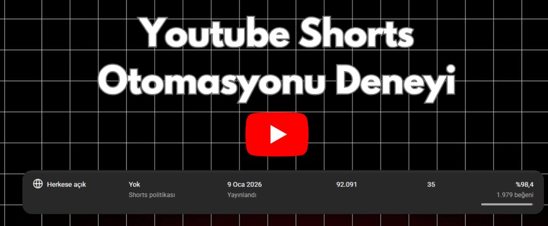 umutcakirai's tweet photo. sonuclar gercekten cok fena..

youtube shorts otomasyonuyla ilgilenenler icin tum sureci otomatize ettim. video olusumundan kanalinizda paylasmasina kadar hepsini sistem yapiyor.

guncelleme viralmaker'a 1-2 gun icerisinde gelecek ama google tarafinda uygulama hala test surecinde oldugu icin sadece sinirli sayida kullanici katilabiliyor.

sistemi test etmek icin kendimi de deneye dahil ettim. dun attigim video 90k izlendi ve ben hicbir sey yapmadim, hepsini sistem kendisi yapti.

simdi bana da yeni konseptler test etmek icin deneye katilacak kisiler lazim. butun krediler benden ama herkesi dahil edemeyecegim icin cekilis tarzinda 5-10 kisi secicem.

1 haftalik deney sonrasinda sonuclari yine sizlerle paylasicam.

deneye katilmak icin gonderiyi begenip yorumlara "deney" yazman yeterli. cekilis sonrasinda dmni kontrol et hocam