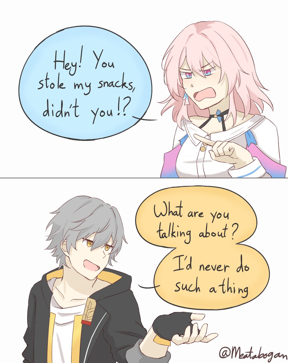 meatabogan's tweet image. Snack thief
#caelus #march7th #danheng