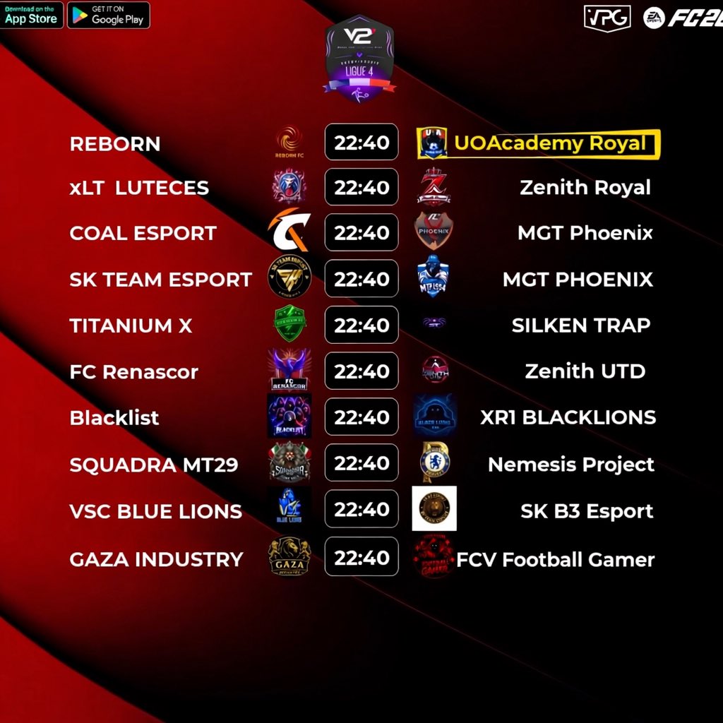 📅 Lundi 12 janvier – 1ère journée <a href="/VPGFrance_/">VPG France</a>  Ligue 4A
Notre équipe ✨ UOAcademy Royal ✨ est prête à lancer la saison avec détermination et ambition.
🔥Surveillez pas le ciel ça viendra d’en bas.

#VPG #Clubprofifa #UOAcademyRoyal #EsportFC26 #FC26 #NMT #DTLC #VPGamers #clubs