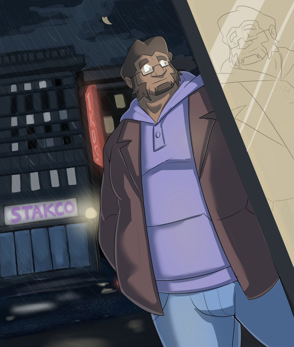 ErrorofZ's tweet image. Beautiful raining night on the town