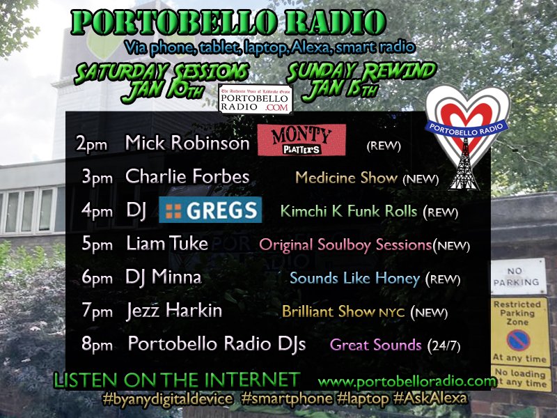 PortobelloRadio's tweet image. Tune in from 9am EST Saturday &amp;amp; Sunday for a top lineup of UK #DJs + our monthly drop from #NYC Jezz Harkin 🇮🇪🇺🇸 the very #topical 'Brilliant Show'. Greats #music &amp;amp; #talk on portobelloradio.com