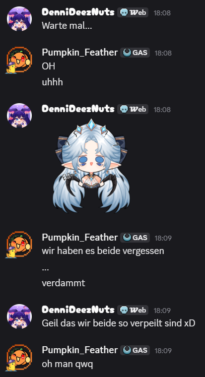 also uhm... gleich gibt´s Professor Layton Stream mit <a href="/DenniD29/">DenniD29 | GerVtuber</a> :3 
Wir sind beide so verpeilt qwq
DER STREAM SOLLTE JEDE WOCHE AM SAMSTAG UM 18 UHR STARTEN QWQ

Egal schaut auf der Lila Plattform vorbei :)