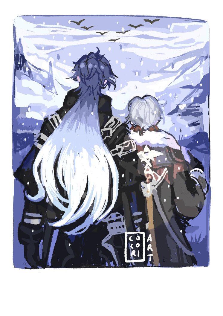 cocoriart's tweet image. Snowy Day 🌨️❄️ #flins #illuga