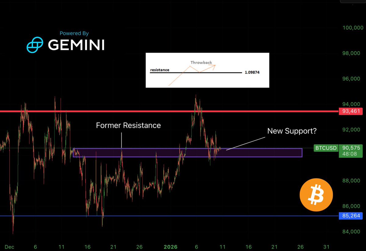 BitcoinArchive's tweet image. Bitcoin holding support at $90.5k 

Ready for a breakout? 🤔