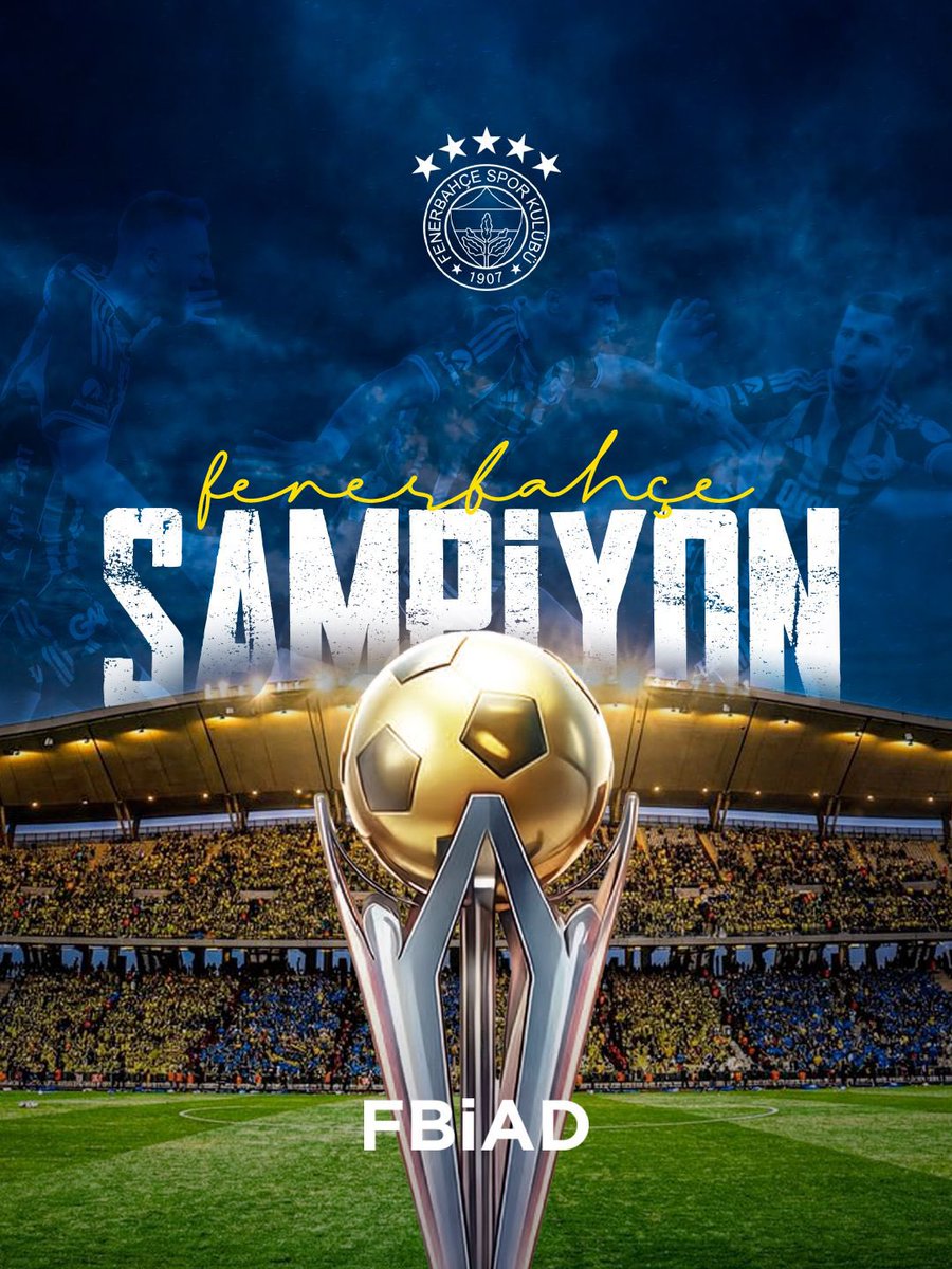 TURKCELL SÜPER KUPA ŞAMPİYONU FENERBAHÇE! 💛💙

Turkcell Süper Kupa şampiyonluğunda emeği geçen tüm takımımızı, teknik ekibimizi ve büyük Fenerbahçe taraftarını yürekten tebrik ediyoruz. 🏆

#FBİAD #Fenerbahçe #TurkcellSüperKupa #şampiyon #birliktegüçlüyüz