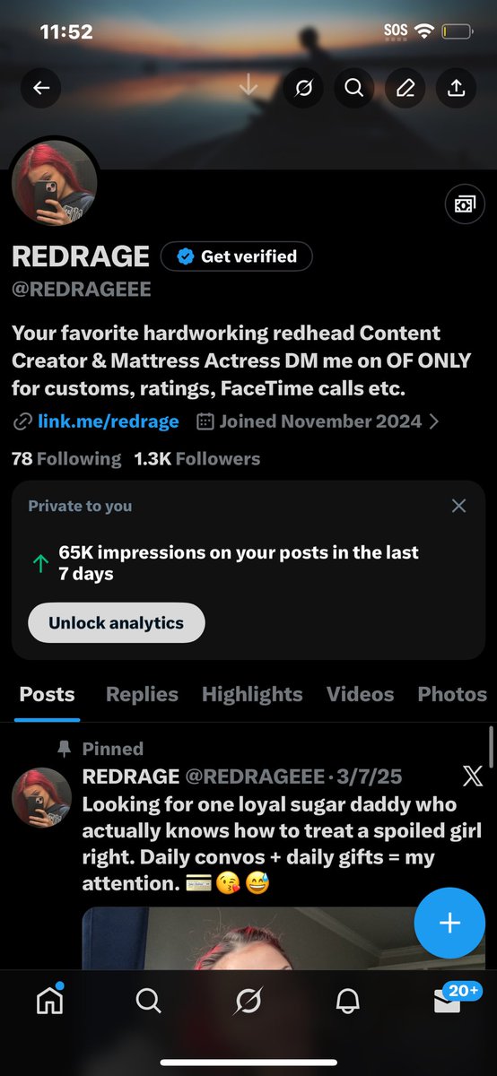 REDRAGEEE's tweet image. Midnight stats check: 65K impressions. Access requires tribute and discipline🙃 if that scares you, this profile isn’t for you.