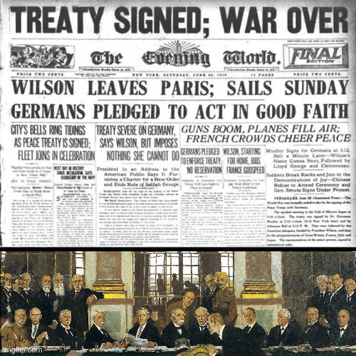 LiamOMaraIV's tweet image. The #TreatyOfVersailles came into force on #ThisDayInHistory in 1920, officially ending #WorldWarI for many of its combatants, though not all. The #OttomanEmpire had to sign separate, humiliating treaties, and the US signed separate treaties to avoid joining the #LeagueOfNations.