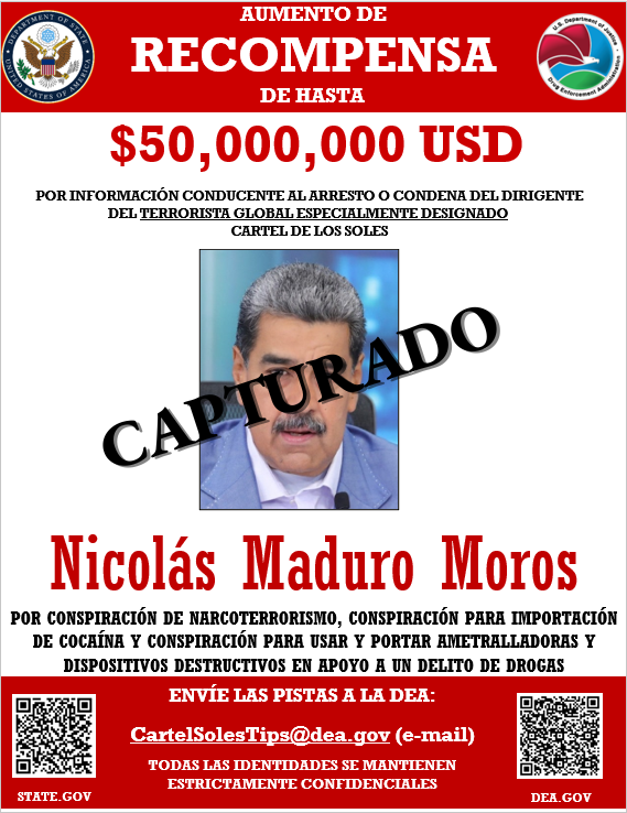 .<a href="/DEAHQ/">DEA HQ</a>: Maduro capturado, la justicia sigue adelante.