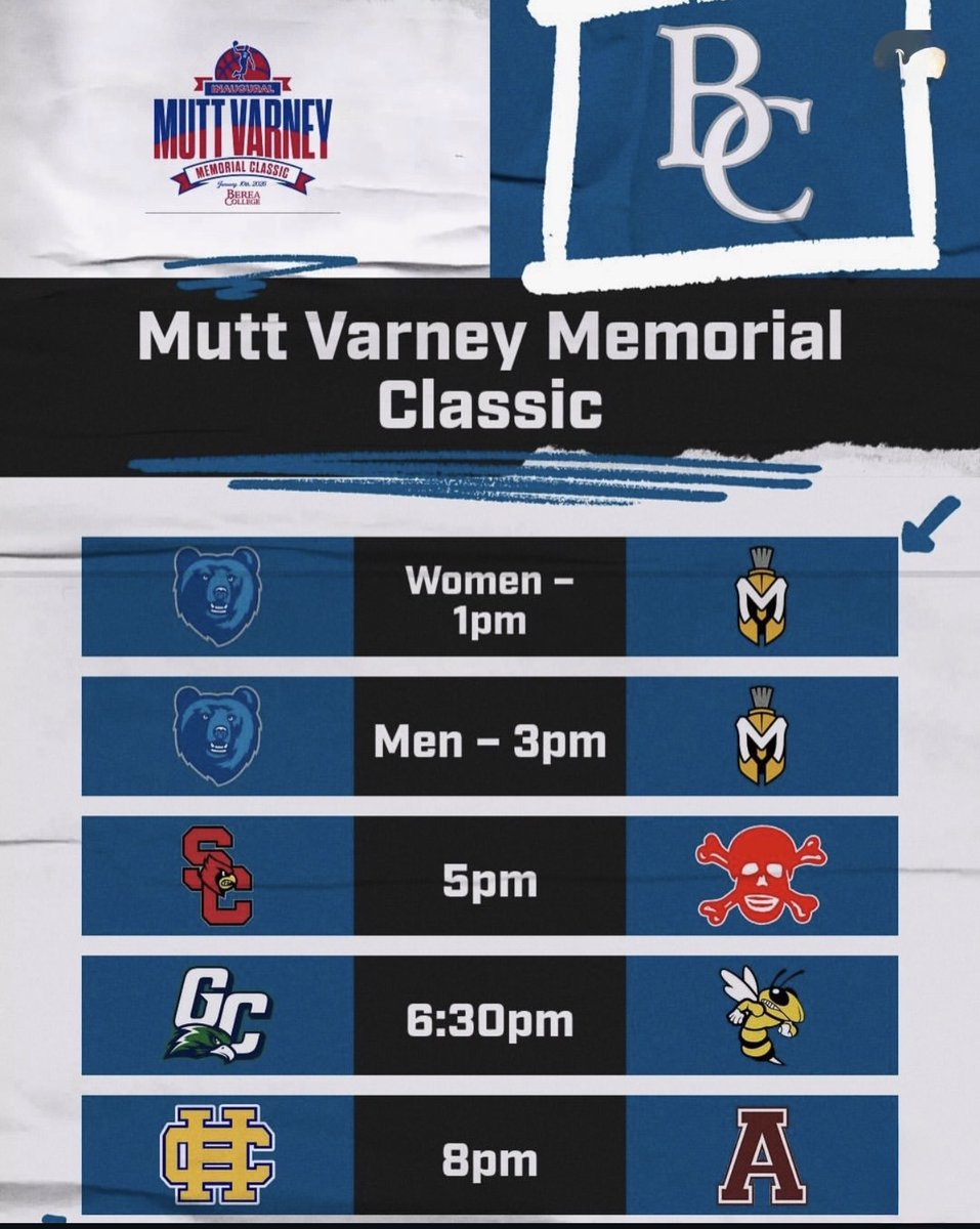 GAME DAY!!! Your Blue Devils travel to Berea College to take on Ashland Blazer in the Mutt Varney Memorial Classic.
Game 15
📅1/10
🆚Ashland Blazer
📍Berea College
🕗8:00PM
🎟️Admission at door
