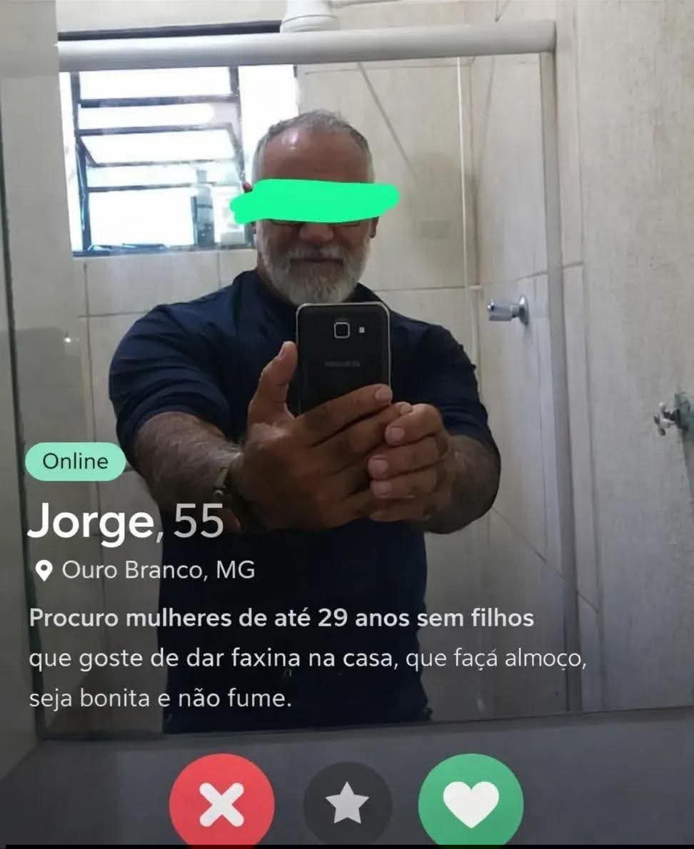 NP__Oficial's tweet image. 🚨 Veja l Homem procura casamento na internet e chama atenção pela exigência:

"Procuro mulheres de até 29 anos, sem filhos, que goste de dar faxina na casa, faça almoço, seja bonita e não fume"