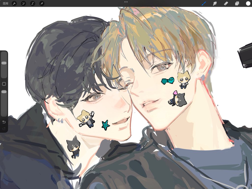 #조우안신 #이상원
（贴纸参考暹罗离谱