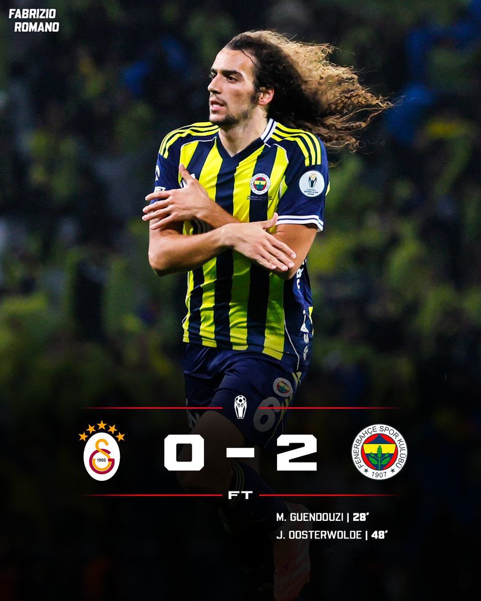 Kunde karriären i Fenerbahçe-tröjan börja bättre för Matteo Guendouzi? 🔥
Mål i Supercupen – och dessutom i derby mot Galatasaray. Drömstart. 💛💙