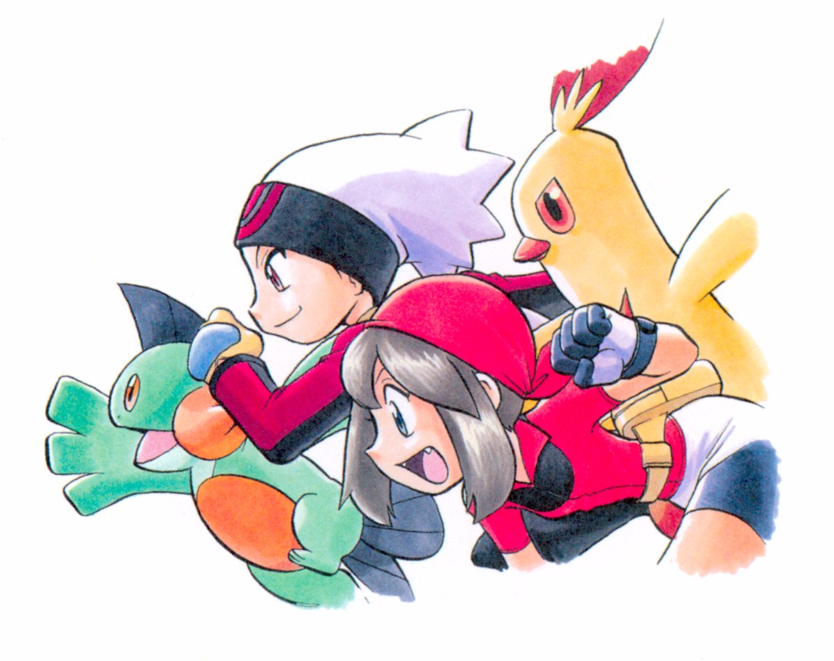 pkm_jp's tweet image. PokeSP Illustrations 12 - Ruby, Sapphire, Marshtomp, Combusken

artofpkm.com/artwork/4279