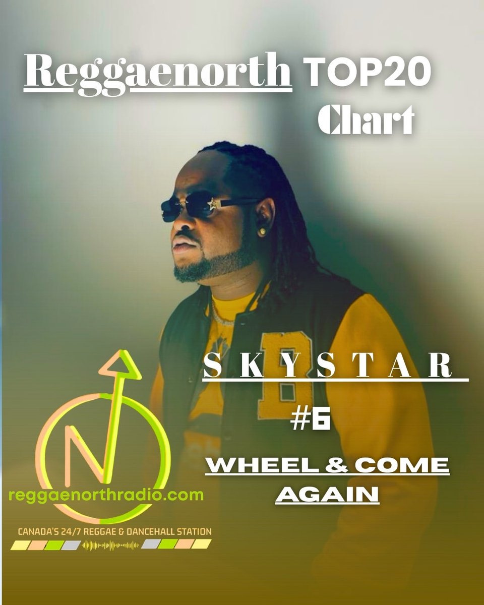 shamarnmark's tweet photo. Skystar Debut #6
Proud to enter the Reggae North Top 20 at #6 with “Wheel &amp; Come Again”. Big love to Reggae North Radio and everyone spinning, sharing, and supporting the movement. This journey is just getting started

#Skystar #ReggaeNorth #WheelAndComeAgain #ReggaeMusic https://t.co/JFnIYtFBlh