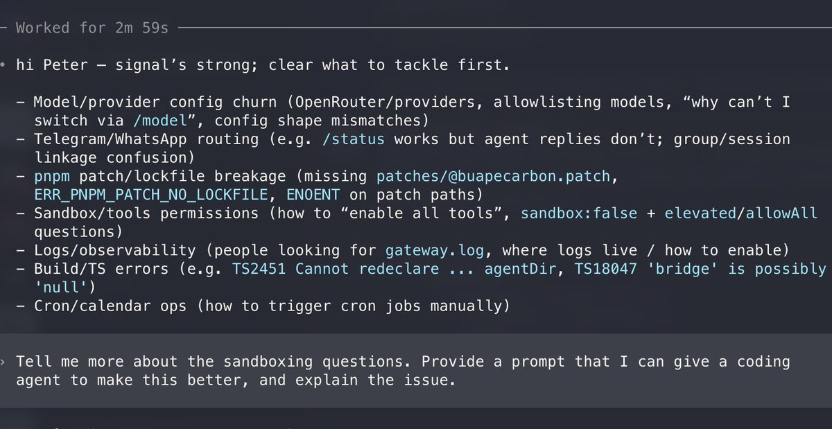 Support-channel summarizer screenshot